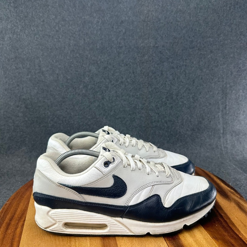 Nike Air Max 90 White Dark Obsidian Blue Grey AJ7695-105 Mens Size 11